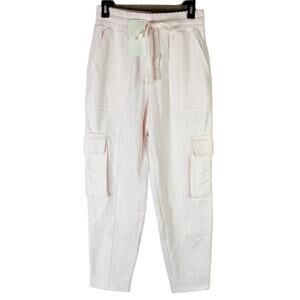 Fabletics Nyla Cargo Pants Pink Frost Sweatpants Size Small NWT